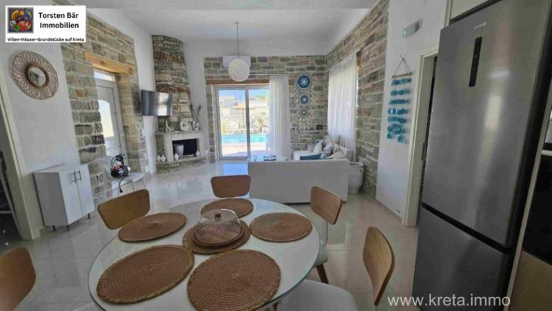 Pitsidia Kreta, Pitsidia: ebenerdige Villa mit privatem Pool in Dorfnähe Haus kaufen